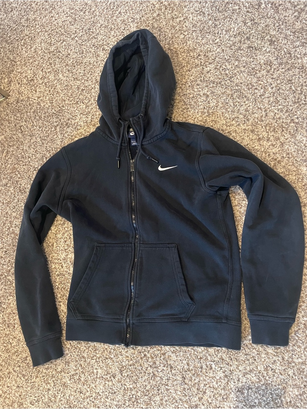 Nike Black Full-Zip Hooded Performance Jacket